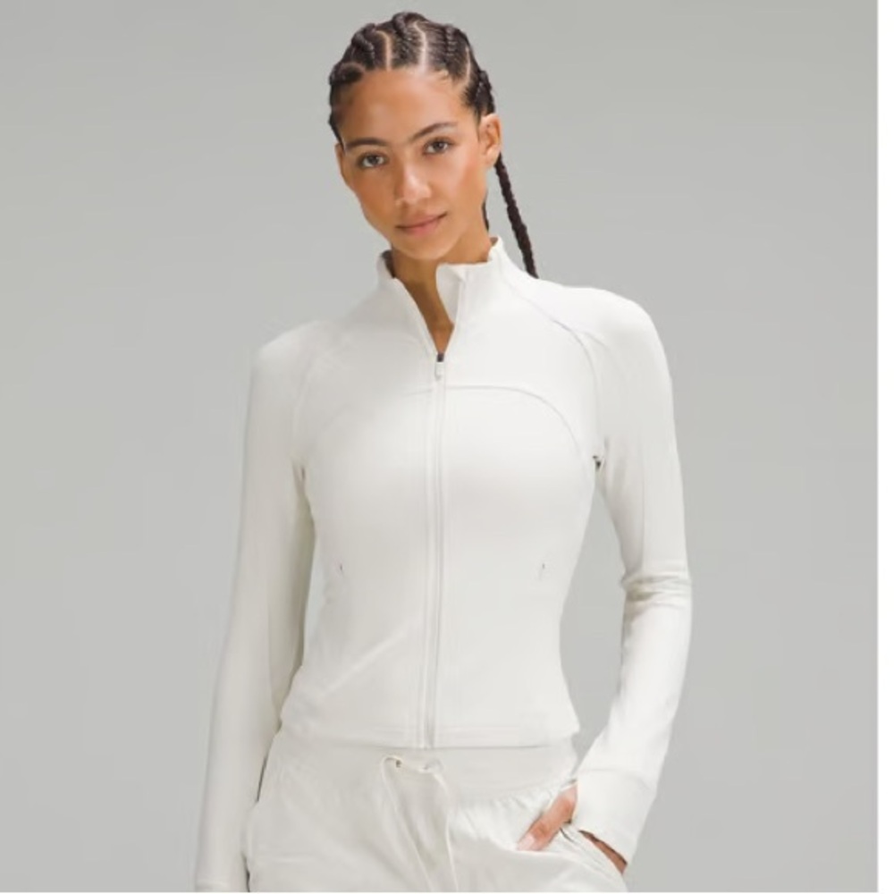 Lululemon Cropped Define Jacket Nulu in Bone Sz 14